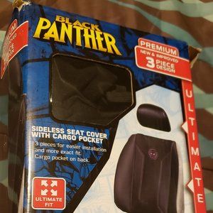 BLACK PANTHER "3 piece" side less seat cover.